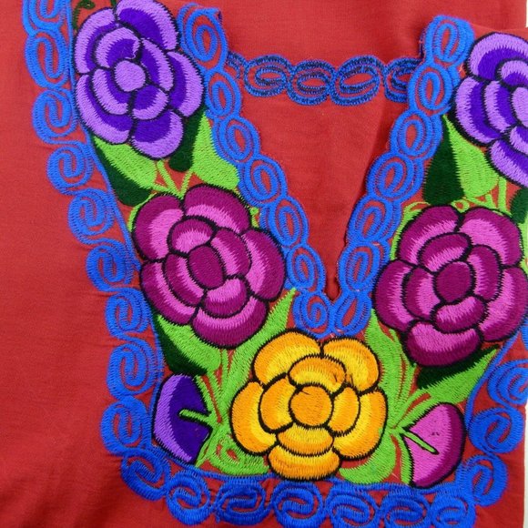 MEXICAN womans blouse ONE SIZE FITS ALL day of the - Picture 1 of 1